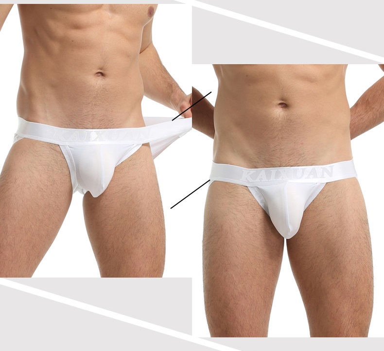 Tanga con el stico ancho color s lido blanco Marcus Underwear